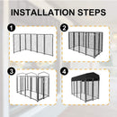 Dog Kennel Large Dog Kennel Outdoor with Waterproof Cover