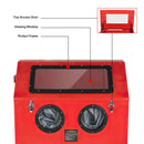 Bench Top Abrasive Blast Cabinet Sandblaster with Dust Collection Reclaimer System and Glass Windows