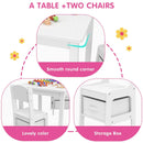 Kids Table and Chair Set with 2 Storage Boxes