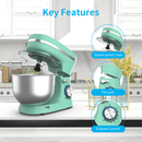 3 in 1 Stand Mixer, 6 Speed Tilt-Head Food Electric Mixer Green