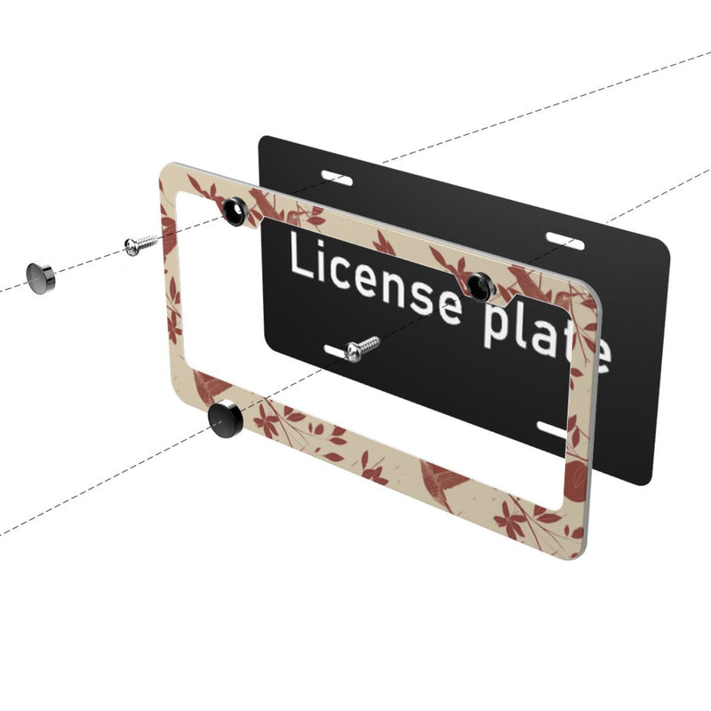 Personalise License Plate Frame for Men Women Car Universal Stainless Steel Accessories D024