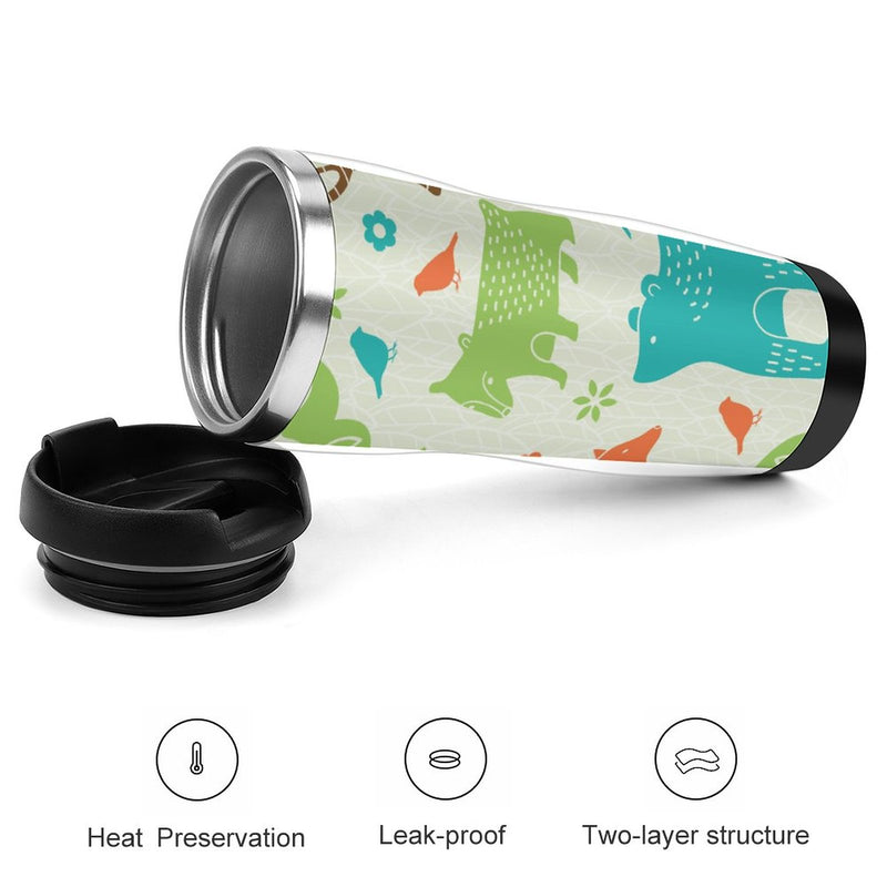 Stainless Steel Tumbler Sport Drink Bottle Travel Mug 380L T043