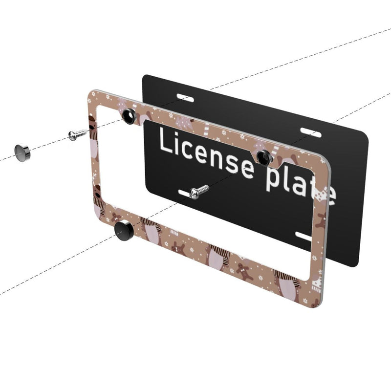 Personalise License Plate Frame for Men Women Car Universal Stainless Steel Accessories D025