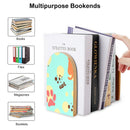 2 Pcs Wood Book Ends Non-Skid Book Stand B110