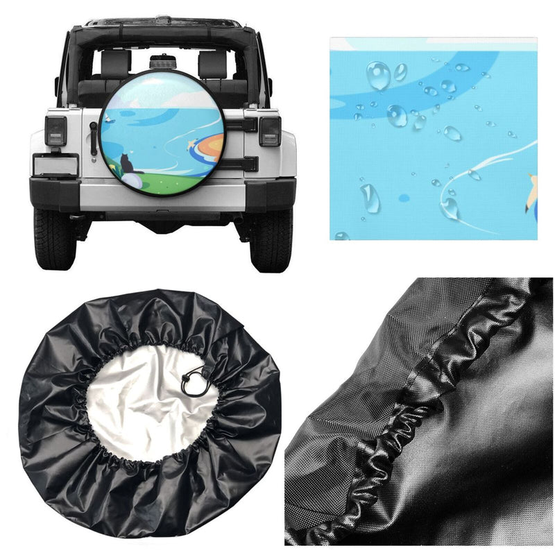 Spare Tire Cover For Rv Trailer Waterproof Wheel Cover Fit For Rv Suv Truck Travel Trailer N017