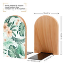 2 Pcs Wood Book Ends Non-Skid Book Stand B084