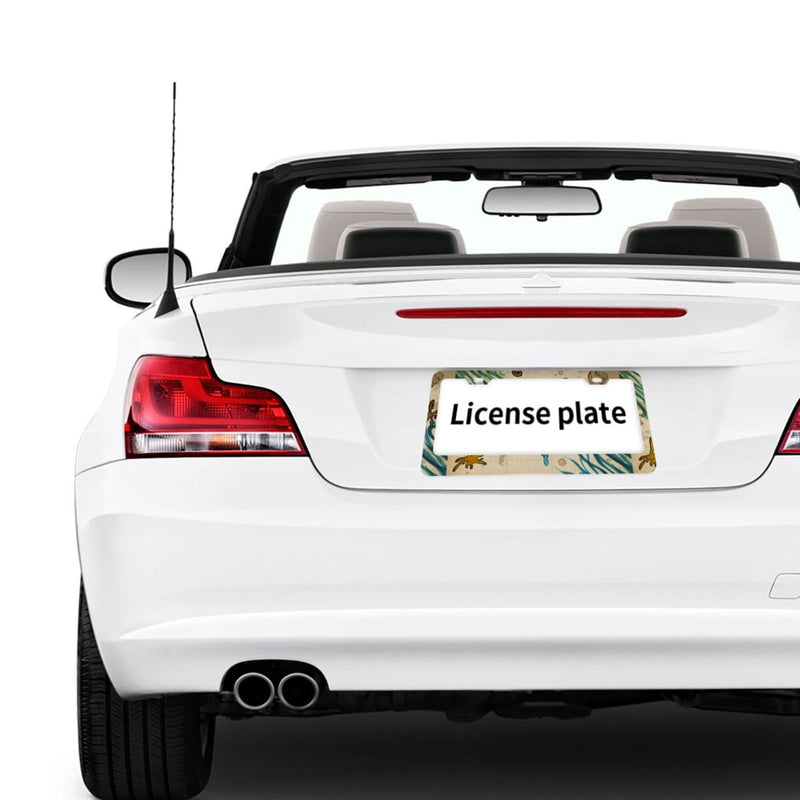 Personalise License Plate Frame for Men Women Car Universal Stainless Steel Accessories D085