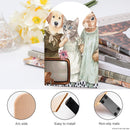 2 Pcs Wood Book Ends Non-Skid Book Stand B119