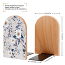 2 Pcs Wood Book Ends Non-Skid Book Stand B048