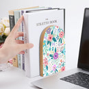 2 Pcs Wood Book Ends Non-Skid Book Stand B011