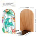 2 Pcs Wood Book Ends Non-Skid Book Stand B049