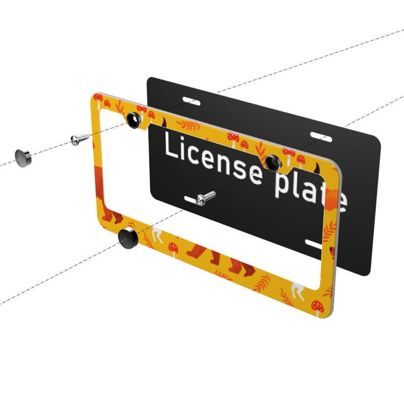 Personalise License Plate Frame for Men Women Car Universal Stainless Steel Accessories D032