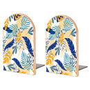2 Pcs Wood Book Ends Non-Skid Book Stand B044