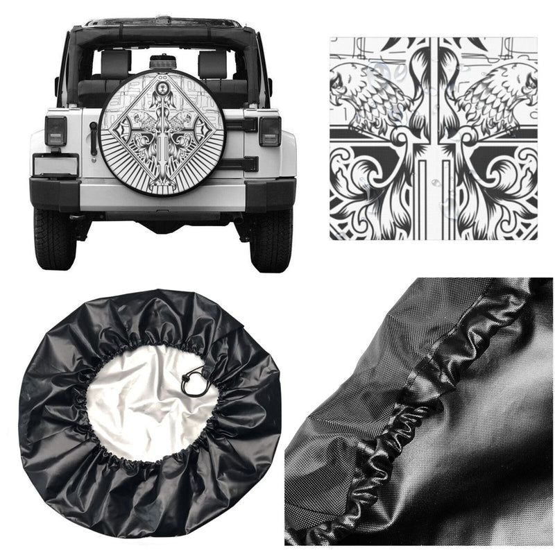 Spare Tire Cover For Rv Trailer Waterproof Wheel Cover Fit For Rv Suv Truck Travel Trailer N055