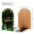 2 Pcs Wood Book Ends Non-Skid Book Stand B019