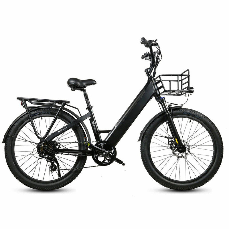 350W City Electric Bike Adults E-Bike for Home Working - Black