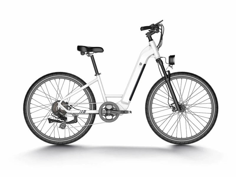 Fashion E-Bike Electric City Commuter Bike White 500W 48V 15Ah