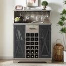 Wine Bar Cabinet with Storage Cabinet for Liquor and Glasses