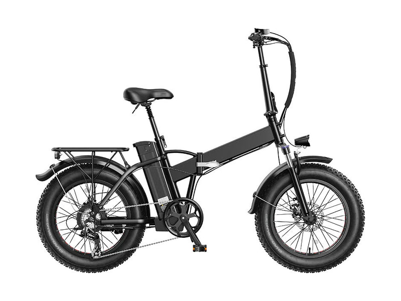 Electric Bike Foldable Fat Tire Electric Bicycle with 500W Motor 48V 12.5AH Removable Battery Black