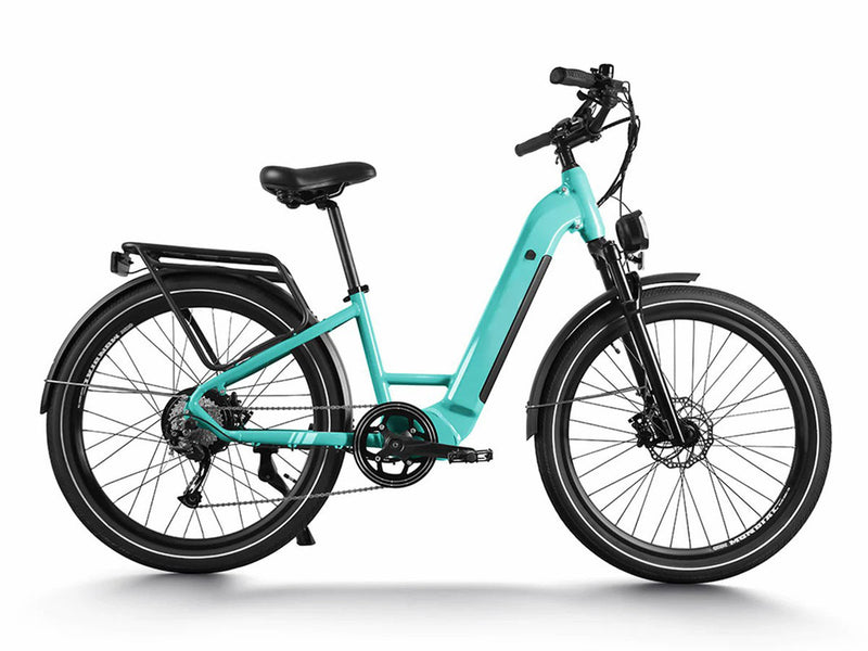 Fashion E-Bike Electric City Commuter Bike Ocean Blue 500W 48V 15Ah