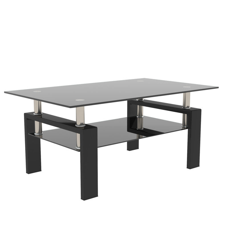 Glass Coffee Table Clear Coffee Table Modern Side Center Tables for Living Room