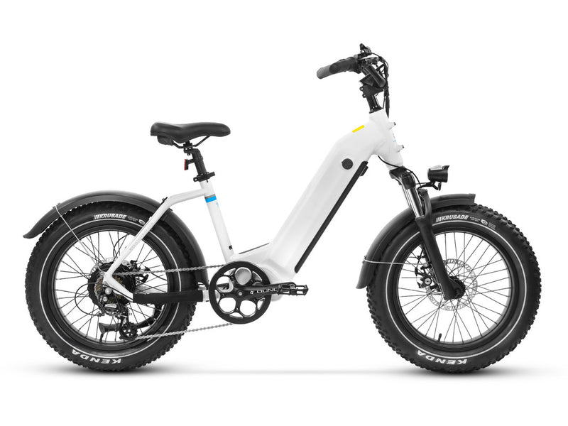 Electric Bike Ocelot Step Thru Fat Tire Ebike Pearl White