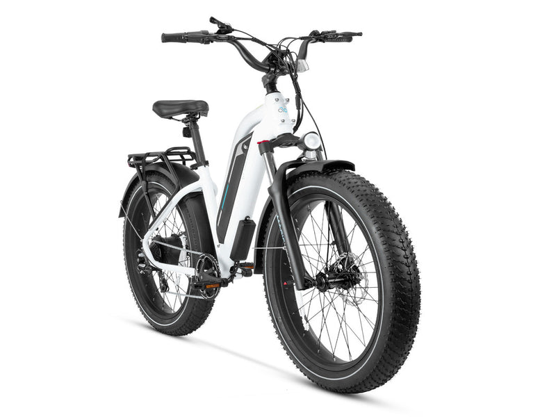 52V 20Ah Cruiser Pro Step-Over Electric Mountain Bike White