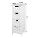 White Bathroom Storage Cabinet Freestanding Cabinet With Drawers
