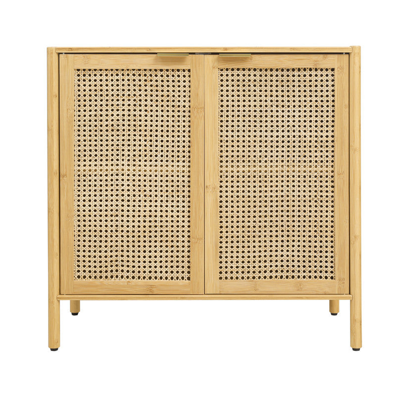 Bamboo 2 Door Buffet Sideboard Storage Cabinet Accent Cabinet for Dining Room