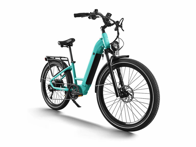 Fashion E-Bike Electric City Commuter Bike Ocean Blue 500W 48V 15Ah