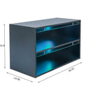 Black Glass Door Shoe Box Shoe Storage Cabinet For Sneakers With Rgb Led Light