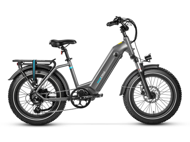 Long Range Step Thru Fat Tire Electric Bike Space Gray