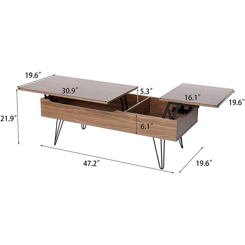 Lift Top Coffee Table with Hidden Storage Compartment