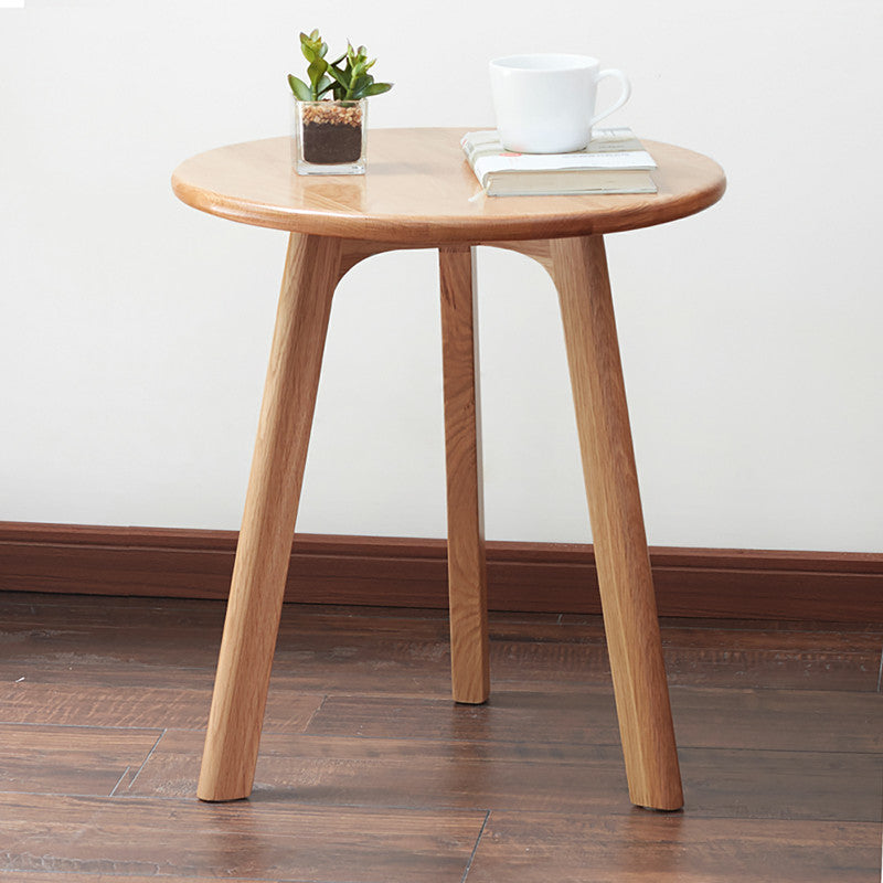 Round End Table Small End Table Side Table Coffee Table 100% Natural Wood