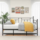 Metal Daybed Frame Twin Size Platform with Trundle No Box Spring Needed Black