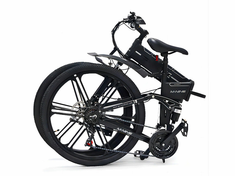 Off-Road Electric Bike with One-piece Wheel Adults E-Bike - Black