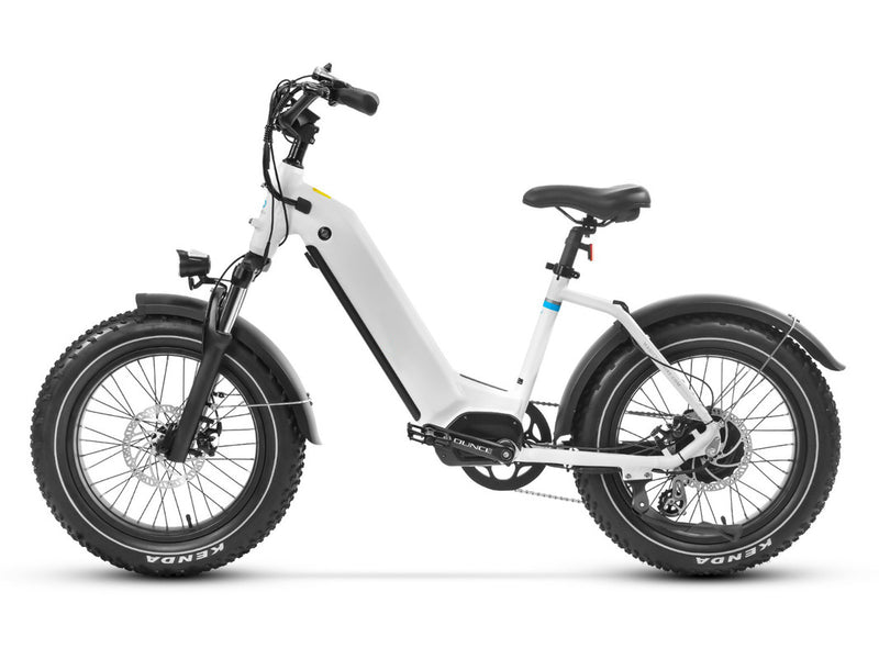 Electric Bike Ocelot Step Thru Fat Tire Ebike Pearl White