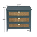 Natural Rattan 3 Drawer Cabinet Suitable For Bedroom Living Room