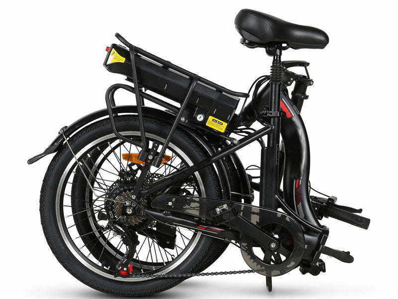 Folding City Electric Bike Adults Commuter E-Bike - Black