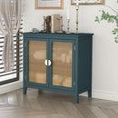 2 Door Cabinet Naturel Rattan Suitable For Bedroom Living Room Study