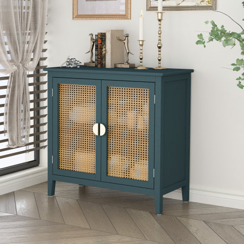 2 Door Cabinet Naturel Rattan Suitable For Bedroom Living Room Study