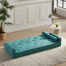 Green Sofa Bed With Square Pillow For For Guest Living Room