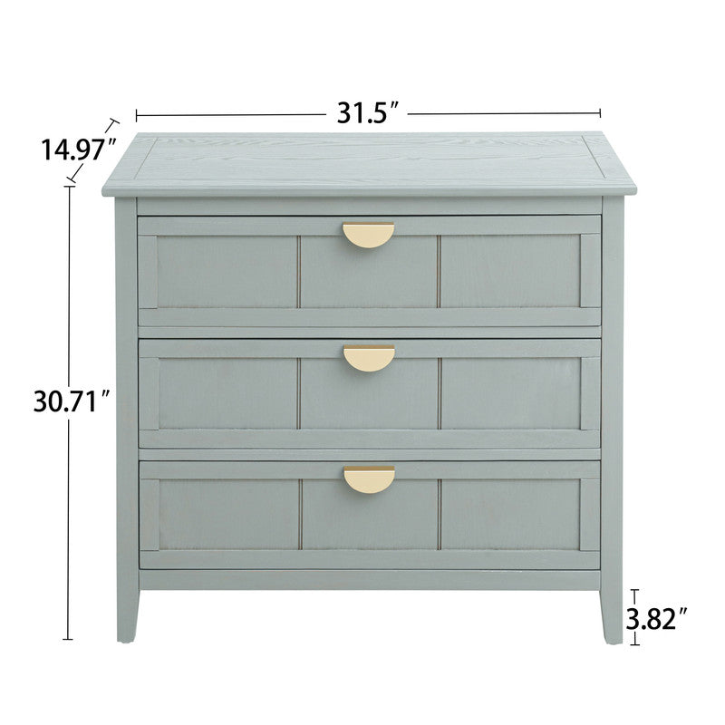 3 Drawer Cabinet American Furniture Suitable For Bedroom Living Room