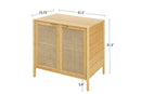 Bamboo 2 Door Cabinet Buffet Sideboard Storage Cabinet for Kitchen Hallway