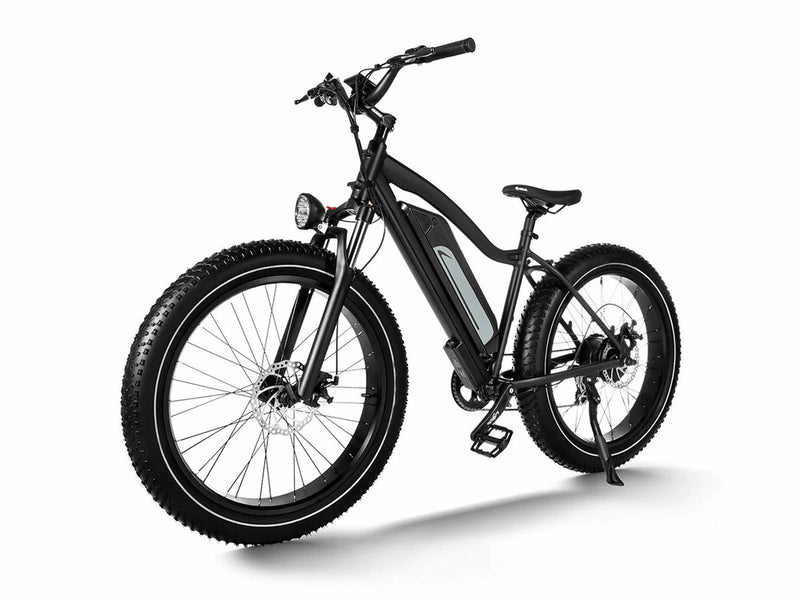 Long Range Fat Tire Electric Bike Cruiser Black 750W 48V 17.5Ah