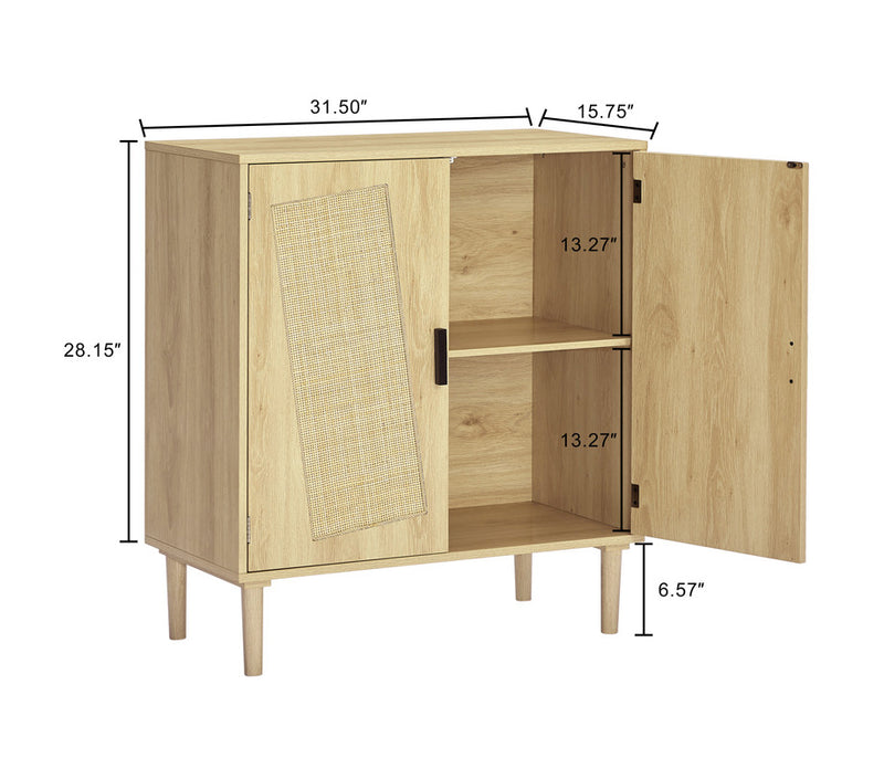 Kitchen Storage Cabinets With Rattan Decorative Doors Buffets Cabinet Console Tables