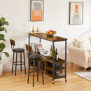 Wine Shelf Table Modern Wine Bar Cabinet Console Table for Hallway Brown