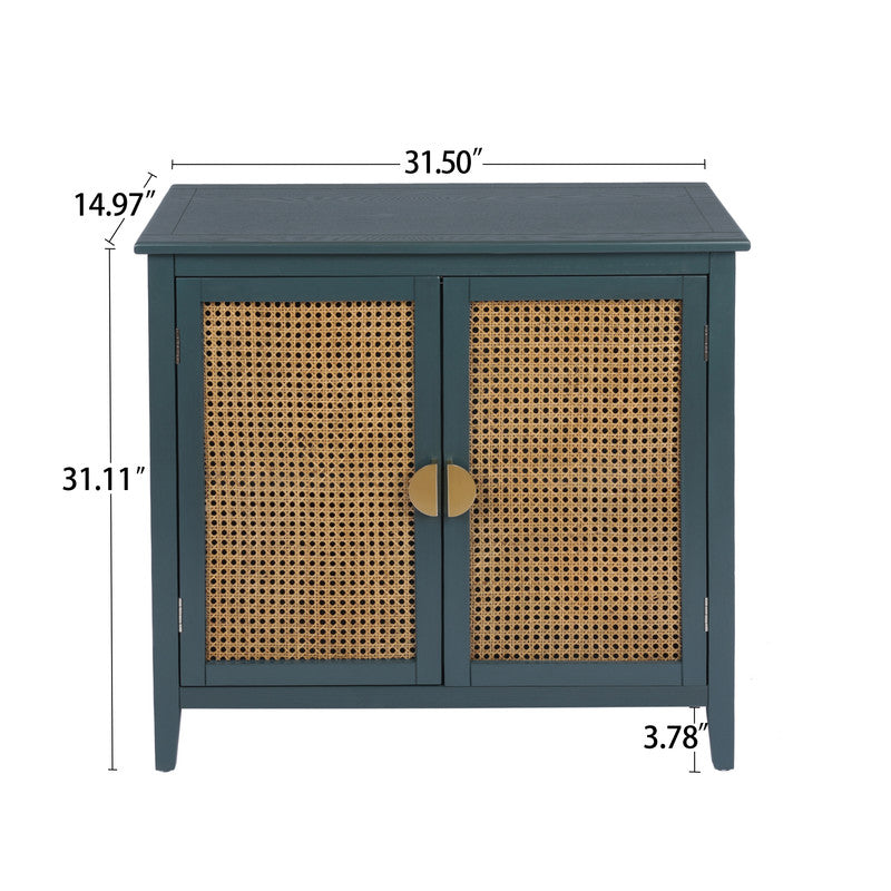 2 Door Cabinet Naturel Rattan Suitable For Bedroom Living Room Study