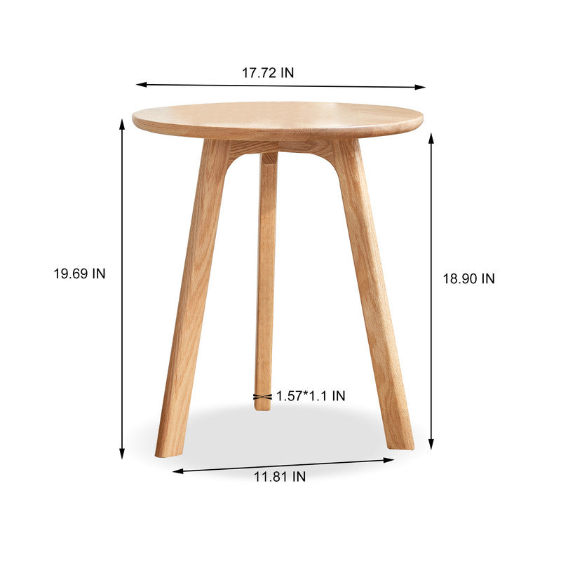 Round End Table Small End Table Side Table Coffee Table 100% Natural Wood