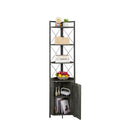Corner Shelf 5-Tier With Storage Corner Cabinet Bookshelf Stand Storage Rack